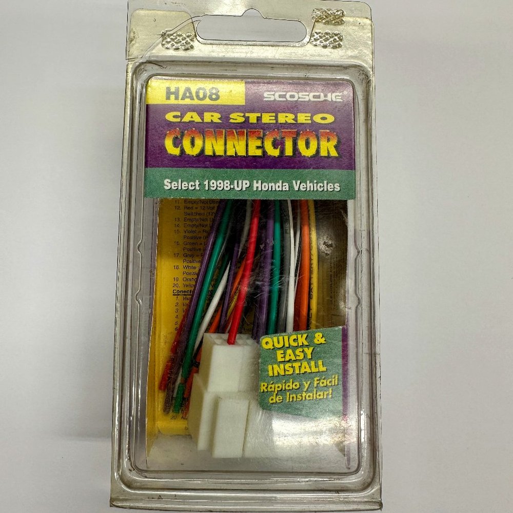 Scosche Power Speaker Connector HA08 for Select Honda 1998-Up